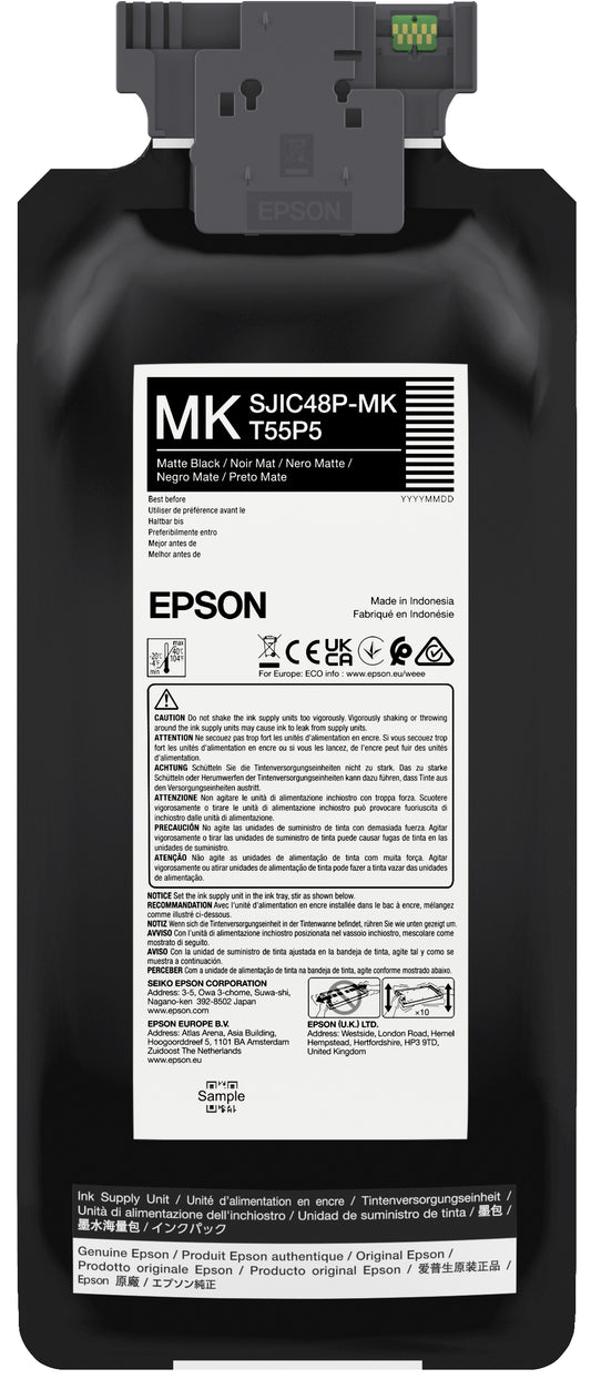 Epson SJIC48P-MK matte black ink cartridge C13T55P540 for ColorWorks C8000