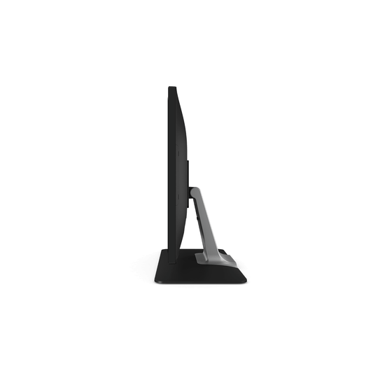 Elo 1903LM 19" medical touch monitor, black, with stand – angled view
