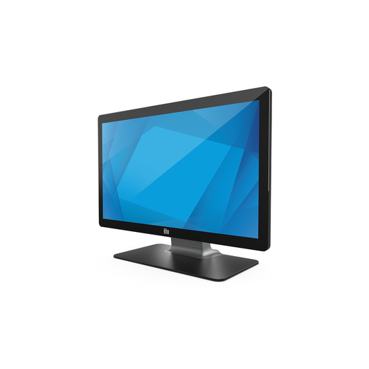 Elo 2402L 23.8-inch PCAP touchscreen with stand, left view