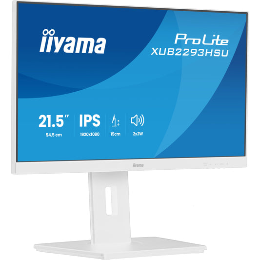 iiyama ProLite XUB2293HSU-W7 22-inch monitor, white