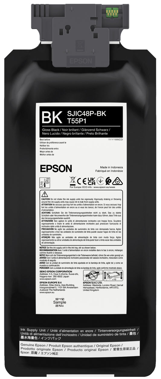 Epson SJIC48P-BK black ink cartridge C13T55P140 for ColorWorks C8000