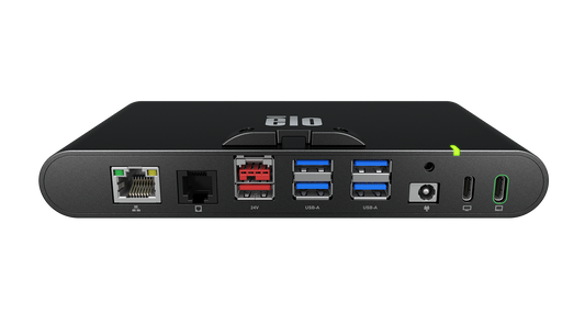Elo large I/O hub with cash drawer port, front view