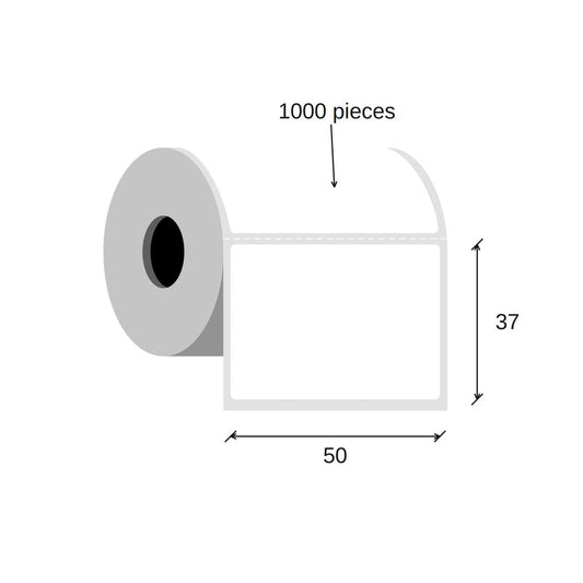 SCANSHOP thermal label roll 50 x 37 mm diagram