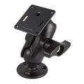 RAM Mounts Double Ball Mount with 75 × 75 mm VESA Plate and Jam Nut, D-Size, Short (RAM-D-101U-C-MI1-2461)