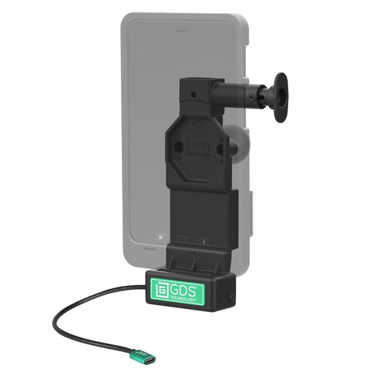 RAM Mounts GDS Uni-Conn tablet dock with release button – alternative view