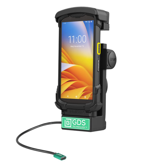 RAM Mounts GDS powered dock for Zebra TC73 and TC78 in IntelliSkin – product photo