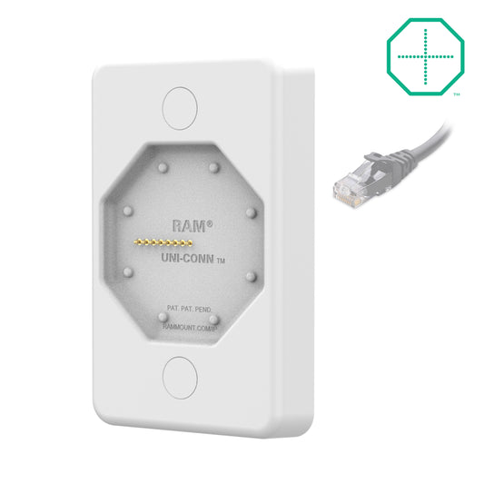 RAM Mounts grey GDS Uni-Conn low-profile wall dock with PoE for IntelliSkin tablets – main product photo