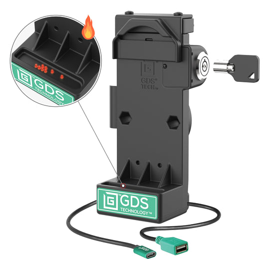 RAM Mounts GDS Uni-Conn locking spring-loaded tablet dock + usb-a, heated pins – product photo