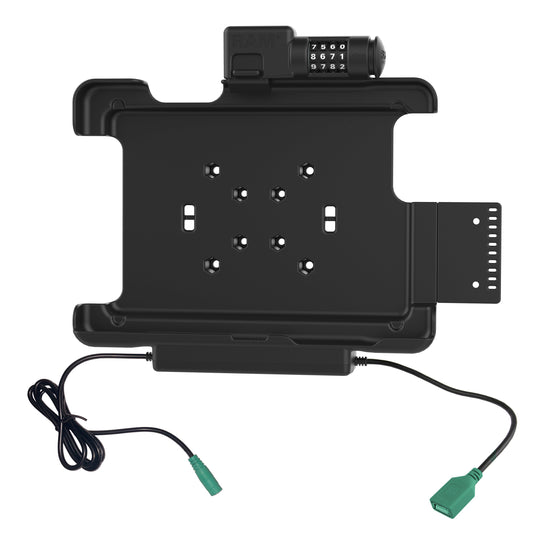 RAM Mounts combo-locking power + data dock for Honeywell RT10 rugged tablet – alternative view