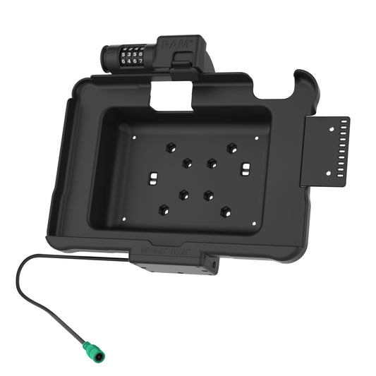 RAM Mounts combination-locking GDS powered dock for Zebra ET5x 10.1" rugged tablets – alternative view