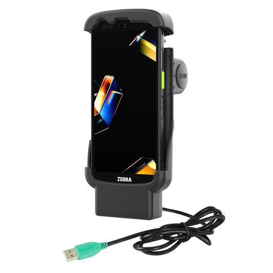 RAM Mounts Form-Fit Powered Dock (USB-A) for Zebra TC22 and TC27 without Rugged Boot – main product photo