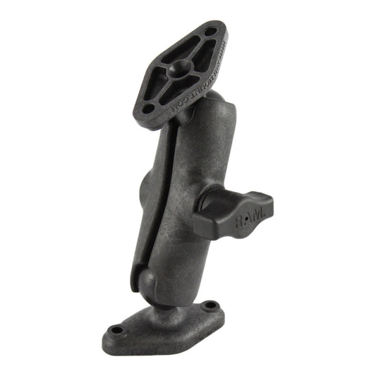 RAM Mounts composite B-size double ball mount with two diamond plates – product photo