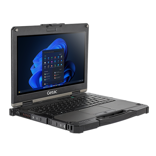 Getac B360 G3 BV1164BDBDGX left three-quarter view showing side ports and carry handle