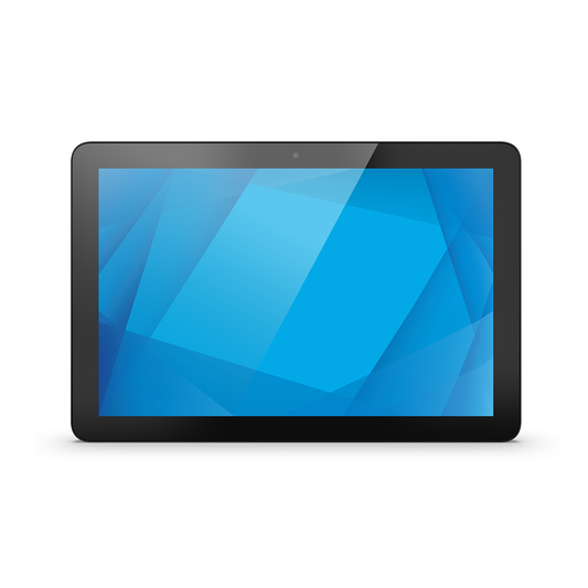 Elo I-Series 5 10.1" black Android 14 all-in-one touch computer, front view (E539154)