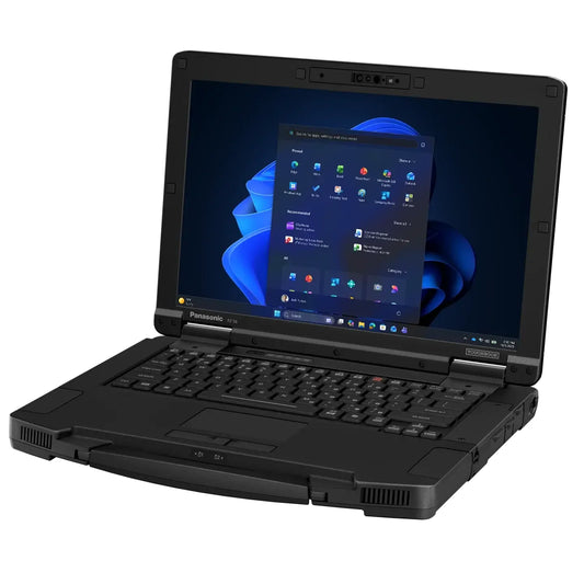 Panasonic TOUGHBOOK 56 rugged 14-inch laptop FZ-56AZ001B4 (14-inch WUXGA display, Core Ultra 5, Belgian keyboard), front three-quarter view