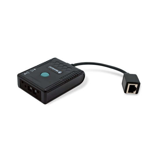Newland FM415 Bass fixed-mount scanner, USB kit (NLS-FM415-U) – 3/4 view with connection lead