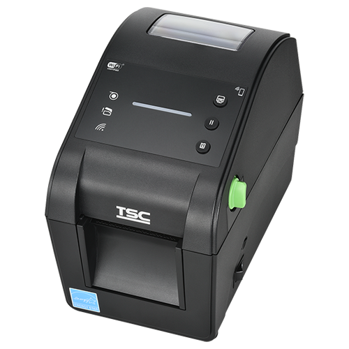 TSC DH320 2-inch desktop direct thermal label printer, 300 dpi, LED, black (DH320-A001-1002) – front view