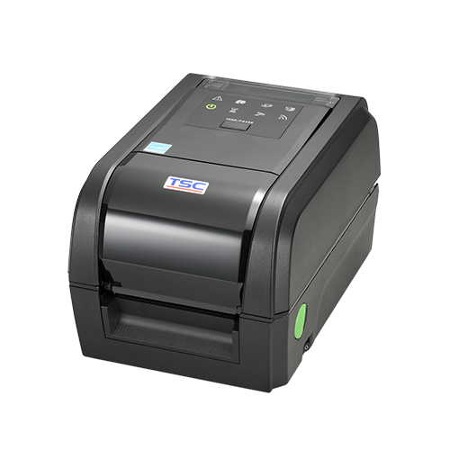 TSC TX210 4-inch desktop thermal transfer label printer, 203 dpi, LED, black (TX210-A001-1302) – front view