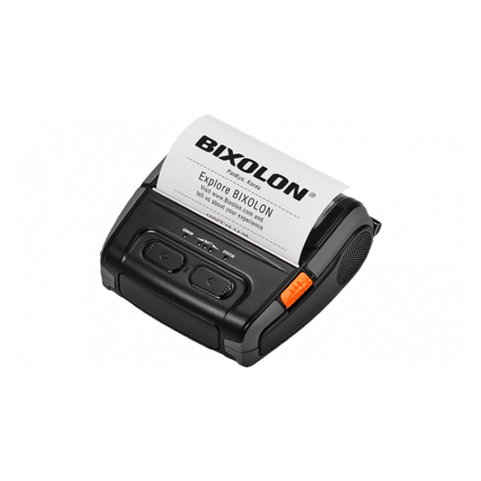 Bixolon SPP-R410 4-inch mobile receipt and label printer, USB + serial, black (SPP-R410K5/BEG) – printing a receipt