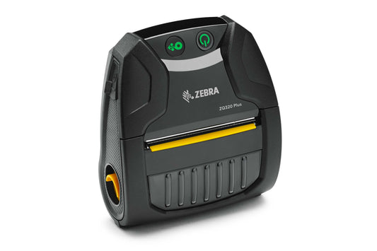 Zebra ZQ320 Plus mobile receipt and label printer, outdoor model, Bluetooth (ZQ32-A0E04TE-00) – 3/4 view