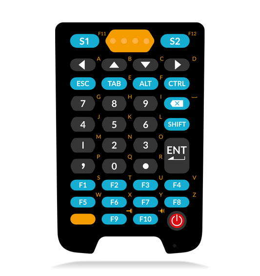 Newland N7 Cachalot Pro II Android mobile computer, 38-key keypad, near/far 2D imager (N7-Pro-W4-E3-A13) – 38-key keypad layout