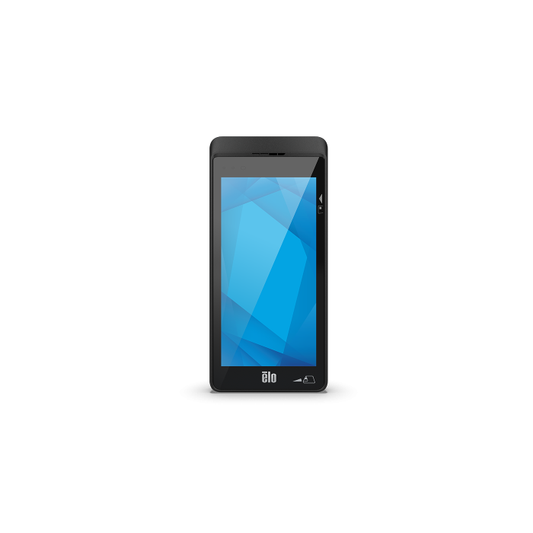 Elo M60 Pay Android mobile POS computer with integrated payment, 4G LTE, SE4710 2D barcode scanner (E897852) – front view