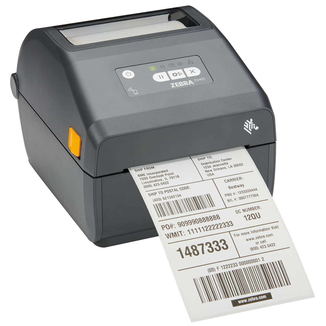 Zebra ZD421d courier label printer for 102 x 152 mm parcel labels