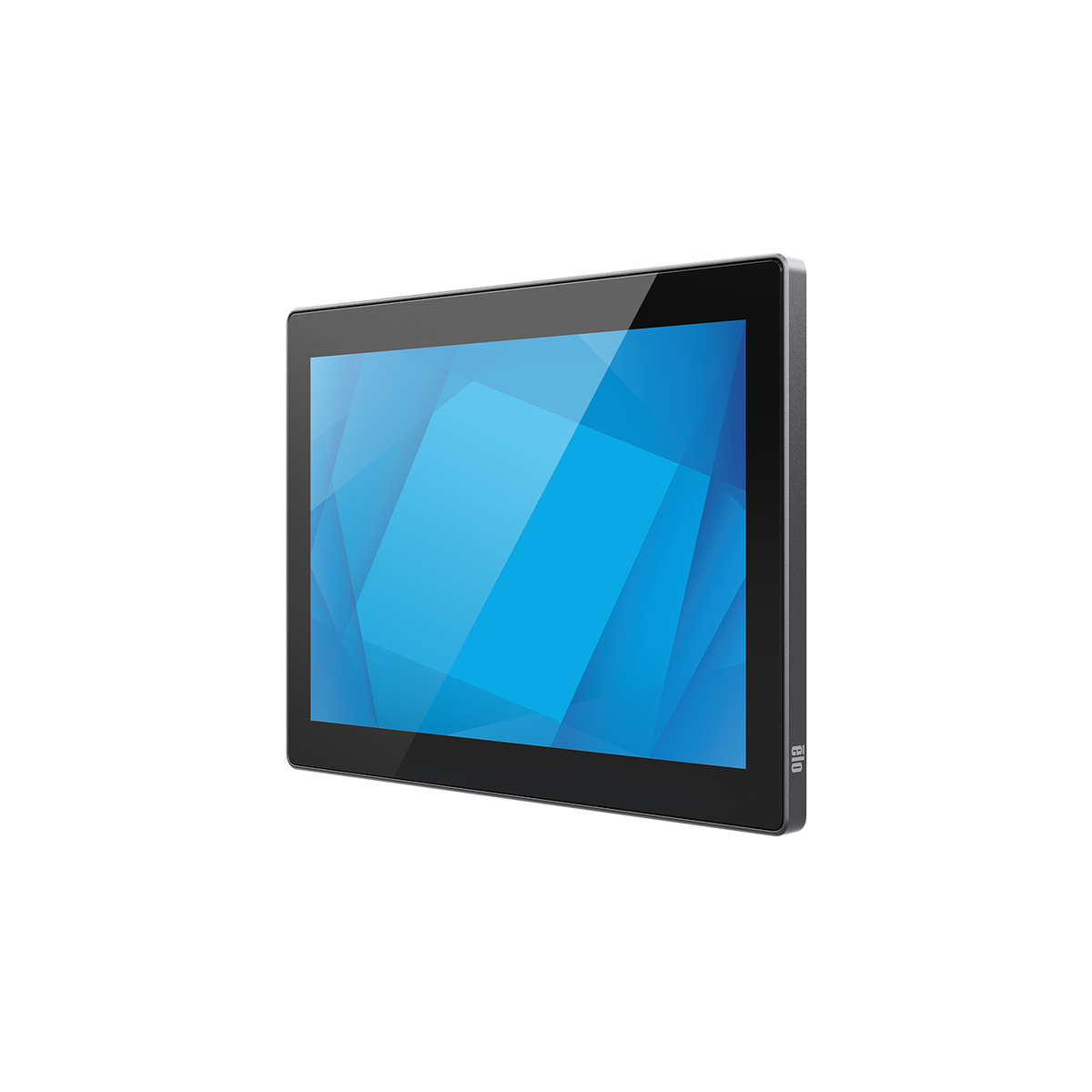 Elo 0704LS 7-inch touch monitor in dark grey, left view