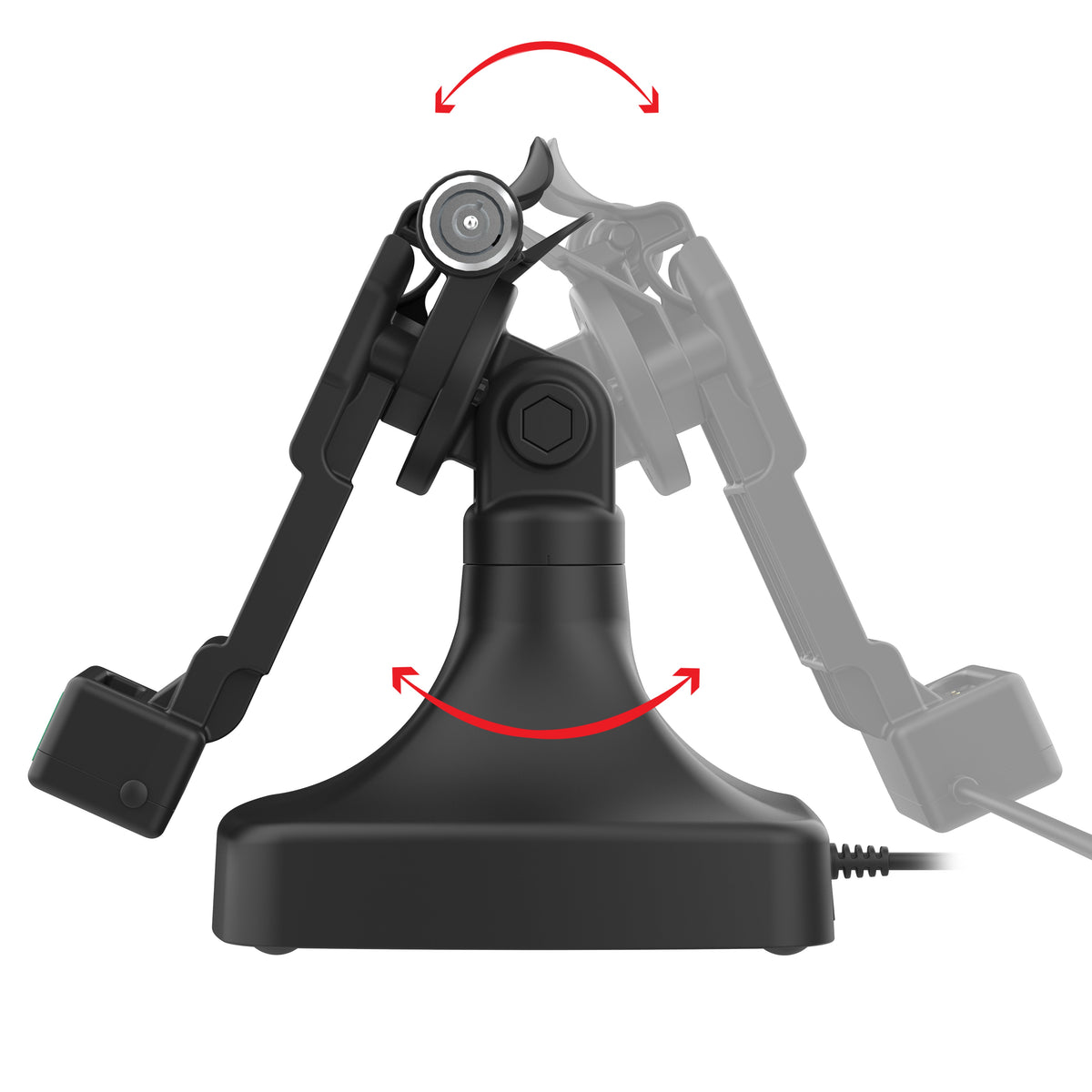 RAM Mounts GDS key-locking tilt and swivel dock with PoE and two USB-A ports for IntelliSkin tablets with Uni-Conn adapter – additional view