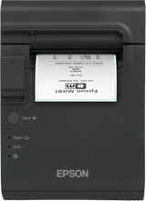 Epson TM-L90 thermal label and receipt printer, dark grey, USB + Ethernet, UK (C31C412465A0) – front view
