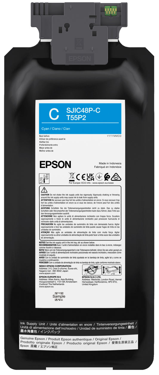 Epson SJIC48P-C cyan ink cartridge C13T55P240 for ColorWorks C8000