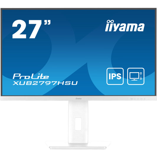 iiyama ProLite XUB2797HSU-W2 27-inch monitor, white – alternate view
