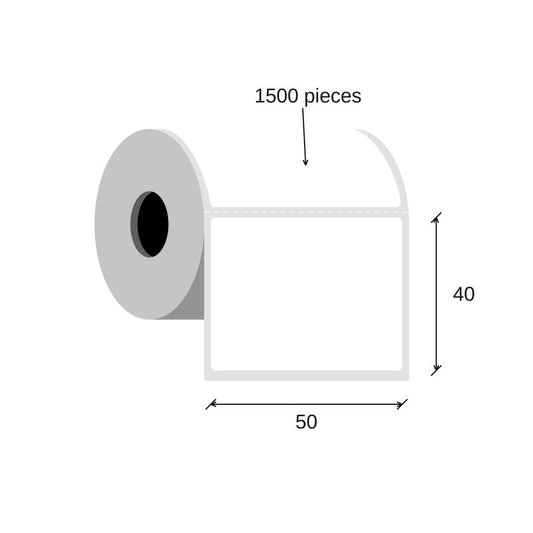 SCANSHOP thermal label roll 50 x 40 mm diagram