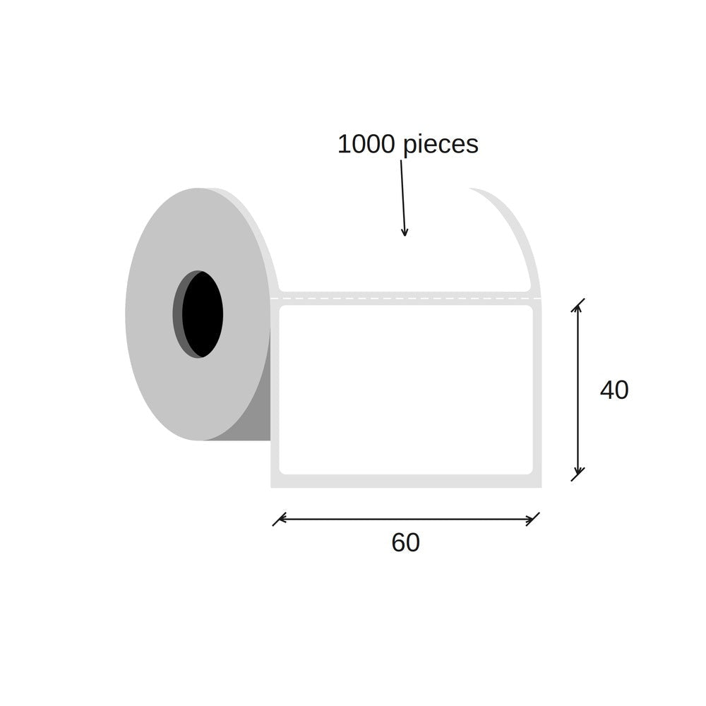 SCANSHOP thermal label roll 60 x 40 mm diagram