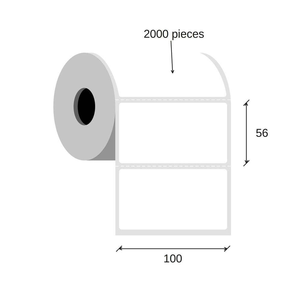 SCANSHOP thermal label roll 100 x 56 mm diagram