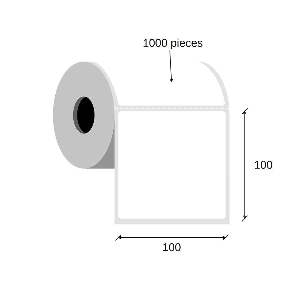 SCANSHOP thermal label roll 100 x 100 mm diagram