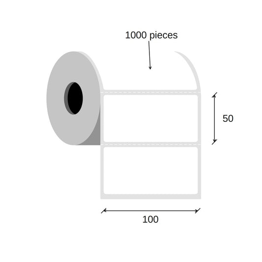 SCANSHOP thermal label roll 100 x 50 mm diagram