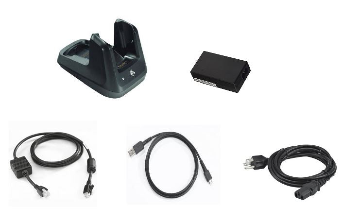 Zebra KT-CRD-MC33-2SUCHG-01 single-slot USB charging cradle kit with power supply for MC3300