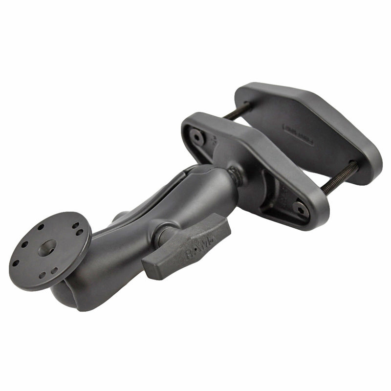 RAM Mounts 4" square post clamp mount with round AMPS plate for forklifts – product photo