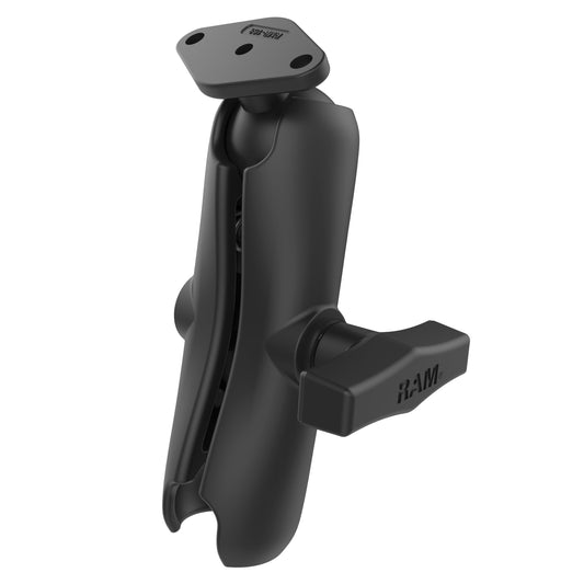 RAM Mounts C-size medium double socket arm with diamond ball plate – product photo