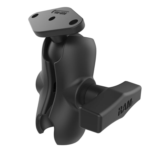 RAM Mounts C-size short double socket arm with diamond ball plate – product photo