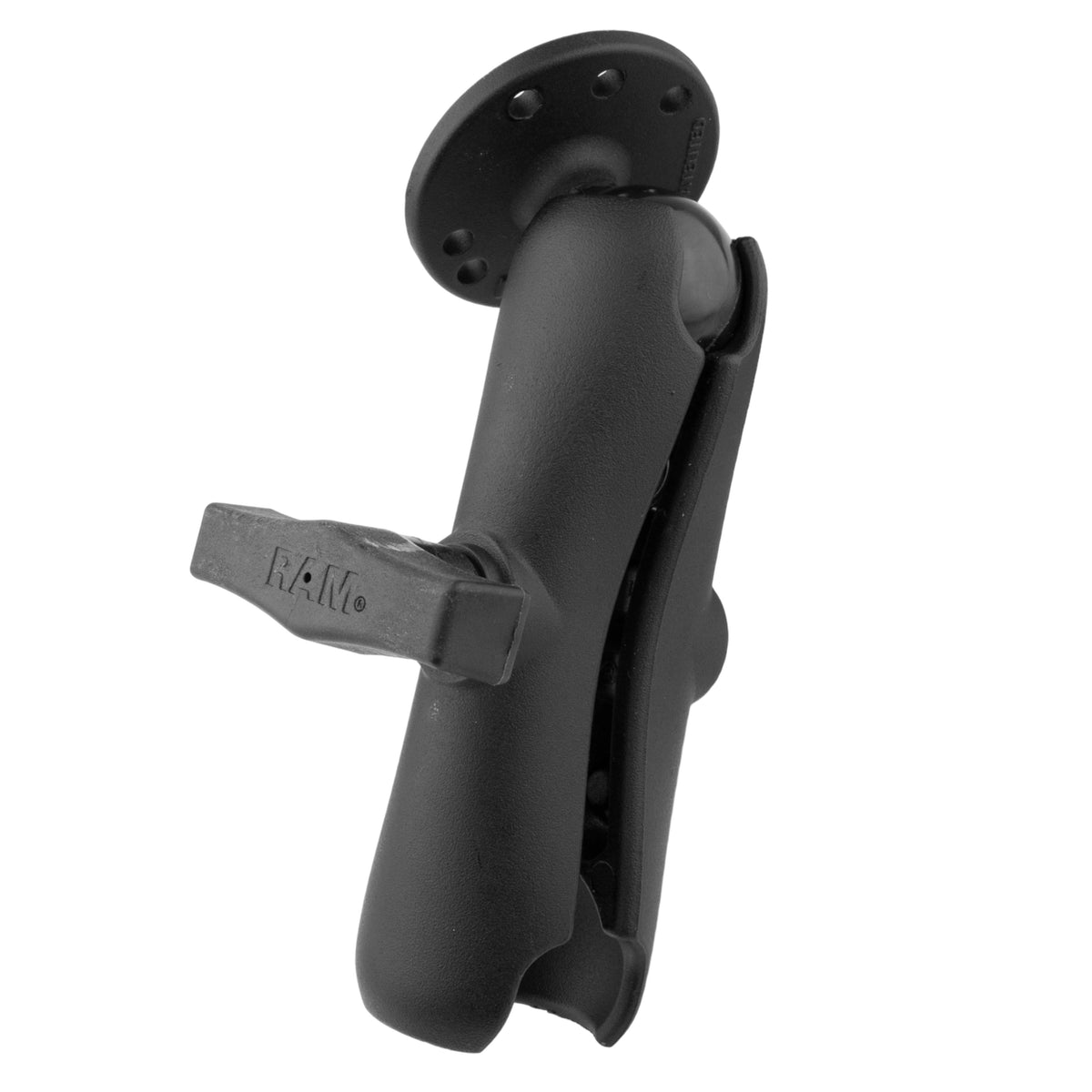 RAM Mounts C-size double socket arm with round AMPS ball plate – alternative view