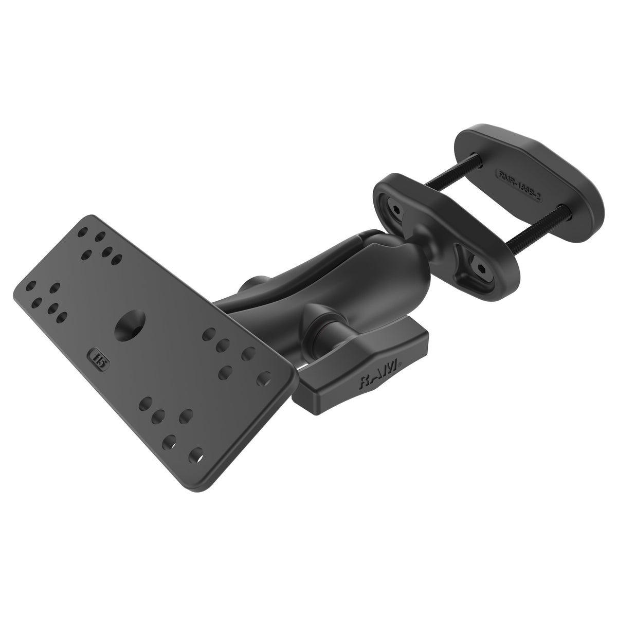 RAM Mounts universal marine electronics mount with 2" square post clamp – product photo