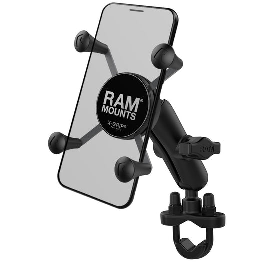 RAM Mounts X-Grip phone mount with handlebar U-bolt base (RAM-B-149Z-UN7U) – product photo