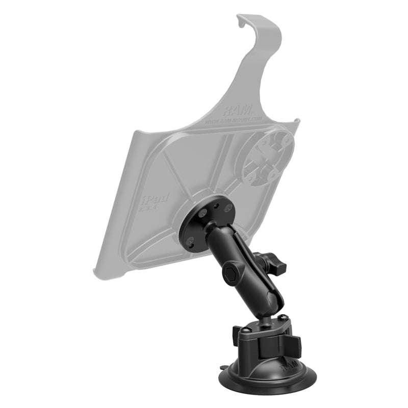 RAM Mounts B-size Twist-Lock suction cup mount with round AMPS plate, medium arm (RAM-B-166-202U) – alternative view