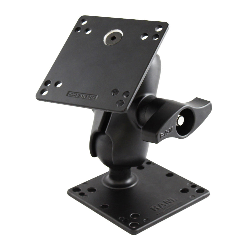RAM Mounts D-size double ball mount with two steel-reinforced 100 × 100 mm VESA plates – product photo