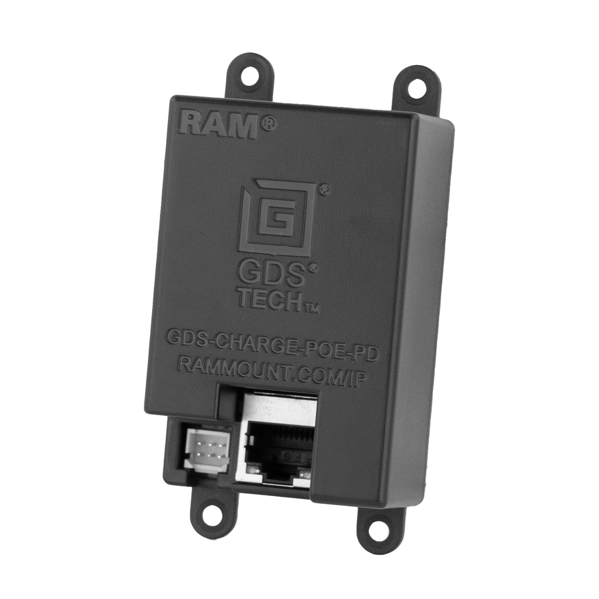 RAM Mounts GDS PoE to Power Delivery charging module with JST and RJ45 ports – main product photo