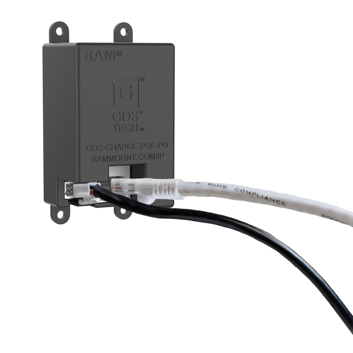 RAM Mounts GDS PoE to Power Delivery charging module with JST and RJ45 ports – alternative view