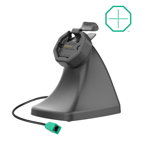 RAM Mounts GDS Uni-Conn snap-in kiosk dock with PoE for IntelliSkin Thin-Case tablets – main product photo