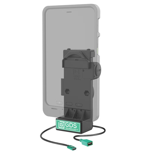 RAM Mounts GDS Uni-Conn spring-loaded tablet dock + usb-a, heated pins – alternative view